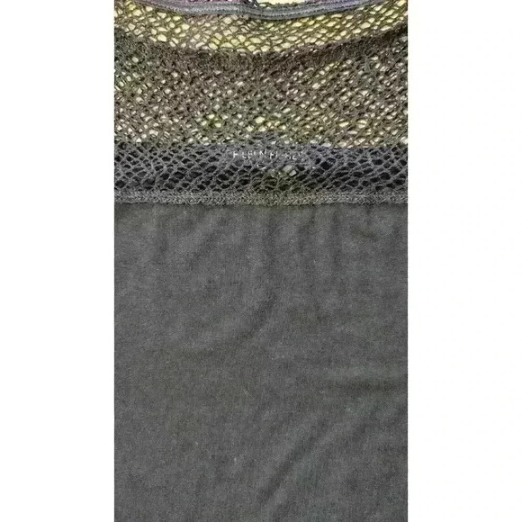 Eileen Fisher Black Midi Dress Jersey/Mesh Fishnet Size Small EUC! - Picture 6 of 14